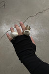 Parts of Four Monster Corner Ring Parts of Four Horn Ring Highly Handcrafted E1601-9-MA Monster Large Matte Sterling Silver